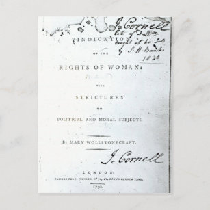 Vindication of the Rights of Woman' Postkarte