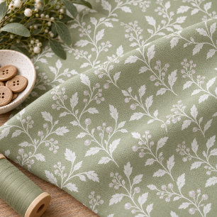 Vine & Berry Weihnachts-Sage Elfenbein ID1337 Stoff
