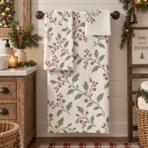 Vine & Berry Weihnachtsmuster Cran Elfenbein ID133