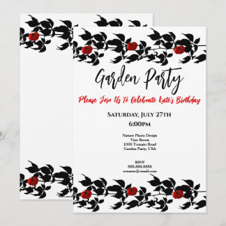 VINE TOMATO GARDEN PARTY GLÜCKLICH GEBURTSTAG EINL EINLADUNG