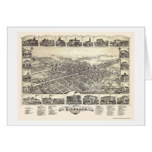 Vineland, carte panoramique de NJ - 1885