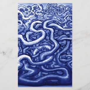 Vines Blue Briefpapier