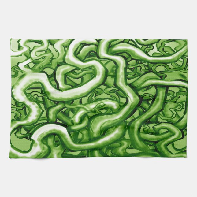 Vines GREEN Küchentuch (Horizontal)