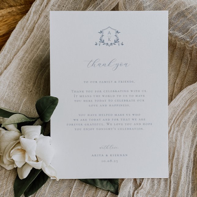 Vines intemporelles Crest Réception Carte de remer (Créateur téléchargé)