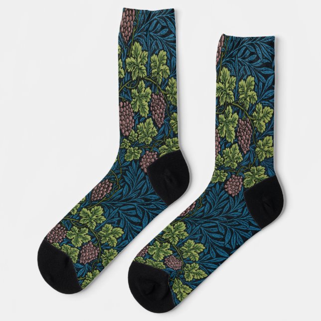 Vines Pattern, William Morris Socken (Linkes Detail)
