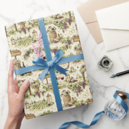 Vineyard Estate Wedding Watercolor Pattern Geschenkpapier