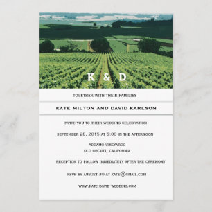 Vineyard Landcape Winery Faire-part de mariage