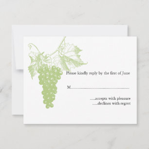 Vineyard Wedding RSVP Karte