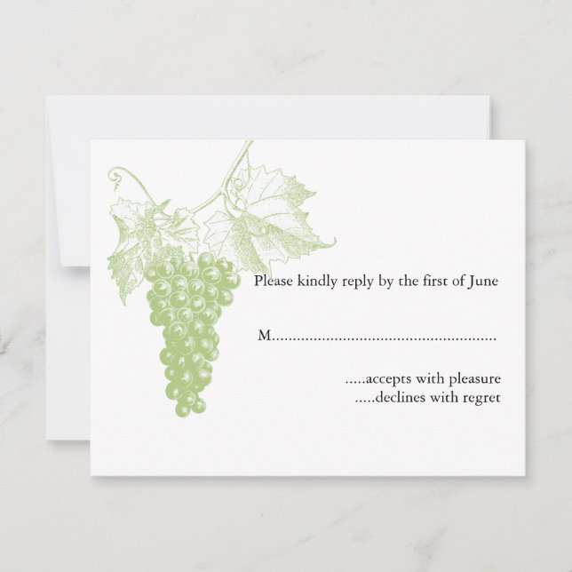 Vineyard Wedding RSVP Karte (Vorderseite)