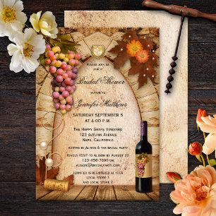 Vineyard Wine Theme Bridal Shower Invitation Einladung