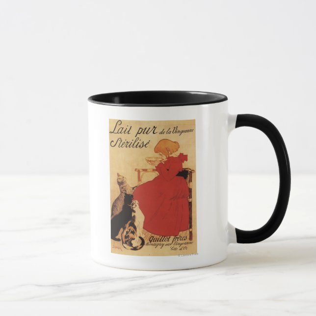 Vingeanne Milk Girl mit Katzen Tasse (Rechts)