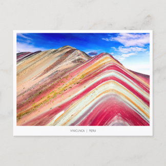 Vinicunca Rainbow Mountain Peru Holiday Postkarte