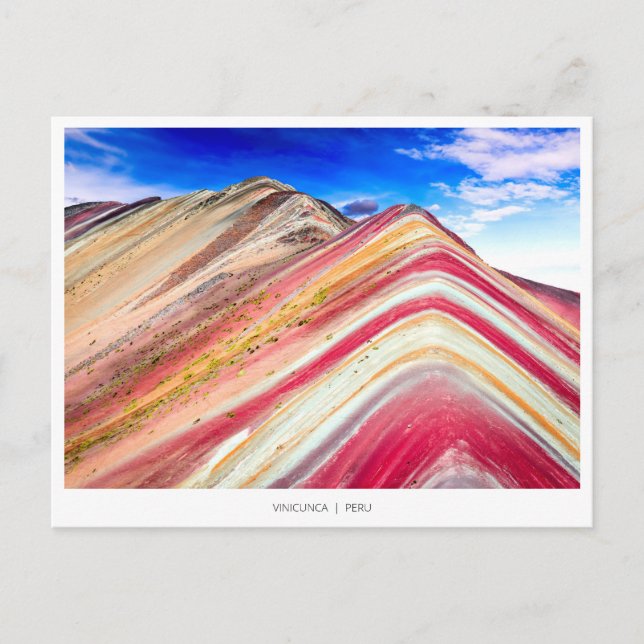Vinicunca Rainbow Mountain Peru Holiday Postkarte (Vorderseite)