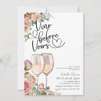 Vino Avant Vows Invitation De Douche Nuptiale