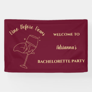 Vino Before Vows Bachelorette Banner