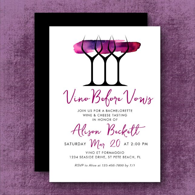 Vino Before Vows Bachelorette Weinkeller Einladung (Von Creator hochgeladen)