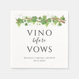Vino Before Vows Brautparty Serviette