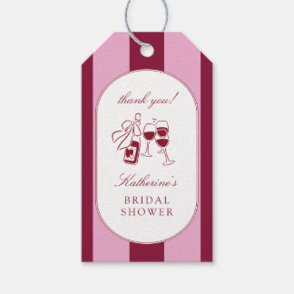 Vino Before Vows Bridal Shower Geschenkanhänger