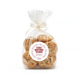 Vino Before Vows Burgund-Junggesellinnenabschied Runder Aufkleber