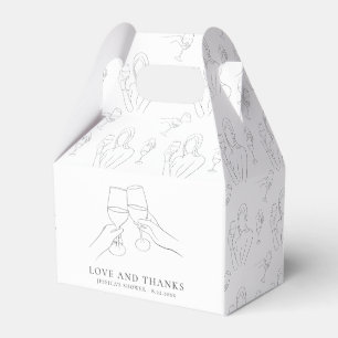 Vino Before Vows Chic Brautparty Geschenkschachtel