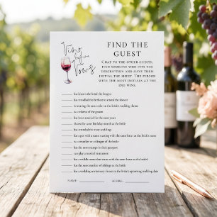 Vino Before Vows Finde Gast Brautparty-Karte Einladung