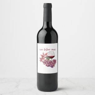 Vino Before Vows Junggesellinnenabschied Design Weinetikett