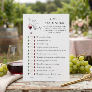 Vino Before Vows Over Under Brautparty-Karte Einladung