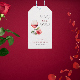 Vino Before Vows Rosa-Wein-Thema-Junggesellinnen-A Geschenkanhänger