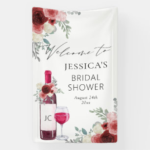 Vino Before Vows Rotwein-Willkommensschild Banner