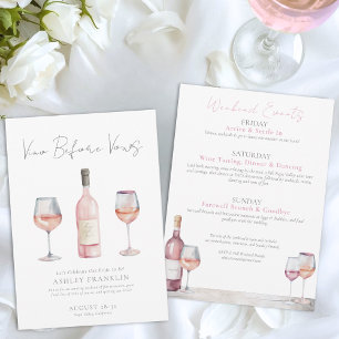 Vino Before Vows Wein Junggesellinnenabschied Einladung