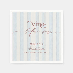 Vino before Vows Weinland Junggesellinnen-Abschied Serviette