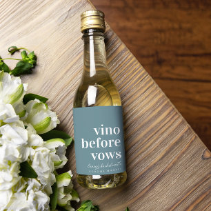 Vino Before Vows Weinland Junggesellinnen-Abschied Weinetikett