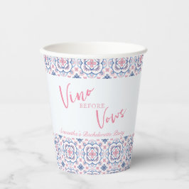 Vino Before Vows Wine Bachelorette Pappbecher
