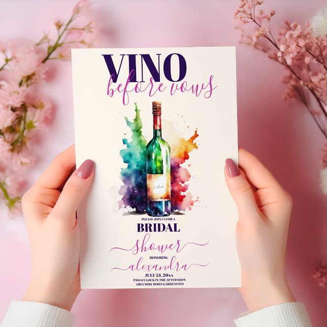 Vino Before Vows Wine Brautparty Burgund Einladung (Von Creator hochgeladen)