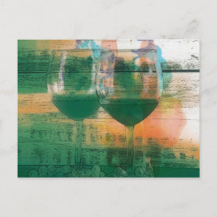 Vino sur carte postale verte