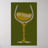 Vino Veritas benutzerdefiniertes Poster