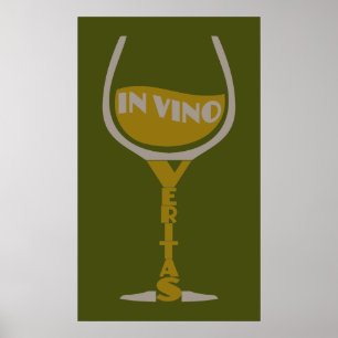 Vino Veritas benutzerdefiniertes Poster