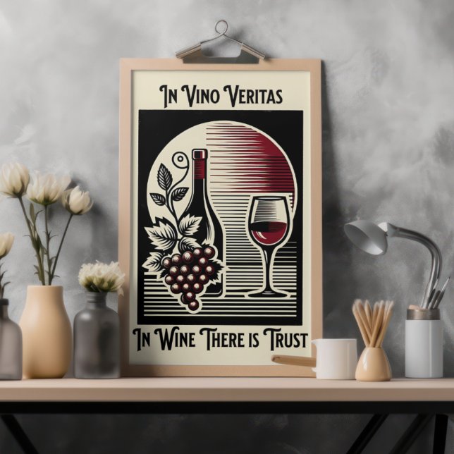 Vino Veritas Kunst, Dichtung und Musik Sprichwort Poster (Von Creator hochgeladen)
