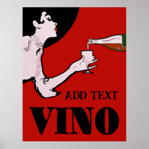 Vino - Vin Posters Vintage Lady