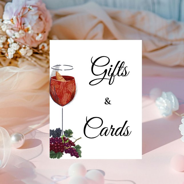 Vino Vor dem Gelöbnis Brautparty Geschenke & Karte Sockelschild (Von Creator hochgeladen)