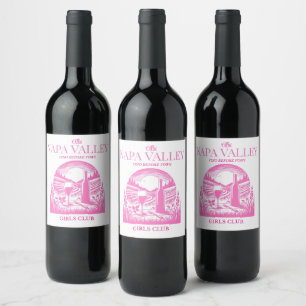 Vino vor dem Gelöbnis Napa Tal rosa Weinetikett