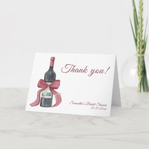 Vino vor den Hochzeitsgelübden Brautparty Danke