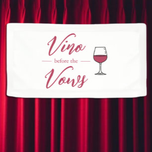 Vino Vor den Vows Brautparty/Bachelorette Banner