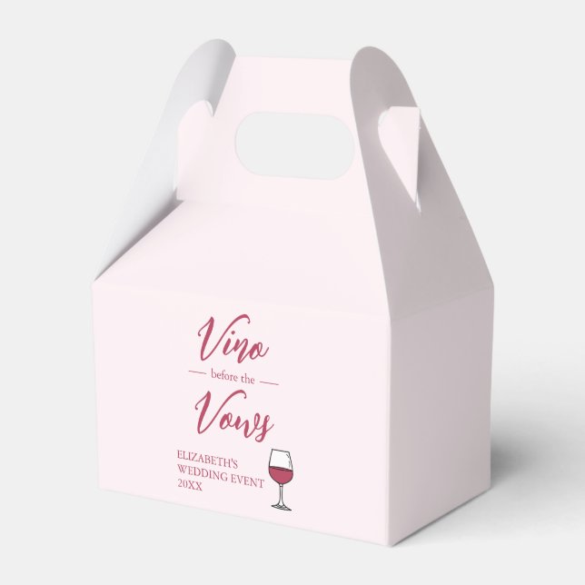 Vino Vor den Vows Brautparty/Bachelorette Geschenkschachtel (Vorderseite)