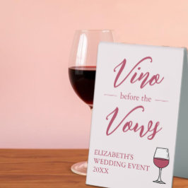 Vino Vor den Vows Brautparty/Bachelorette Tischaufsteller