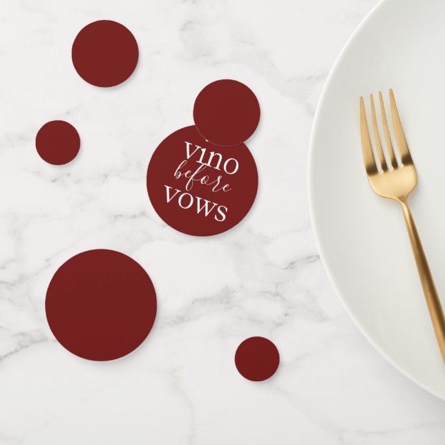 Vino vor Vows Burgundy Red Table Confetti Konfetti (Gruppe)