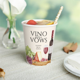 Vino vor Vows Charcuterie Board Brautparty Pappbecher