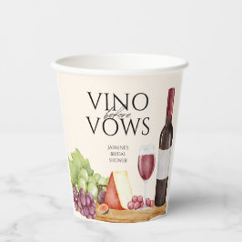 Vino vor Vows Charcuterie Board Brautparty Pappbecher