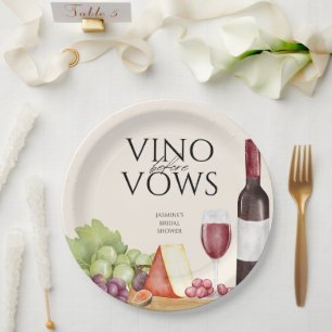 Vino vor Vows Charcuterie Board Brautparty Pappteller