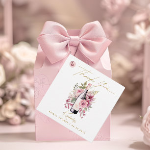 Vino vor Vows Elegantes Brautparty Wasserfarben Geschenkanhänger